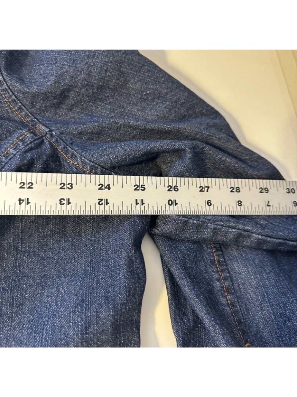 CJ Blue Womens 2X Denim Jacket Oversized Lightweight Coat Workwear Y2K Pockets - Picture 10 of 11